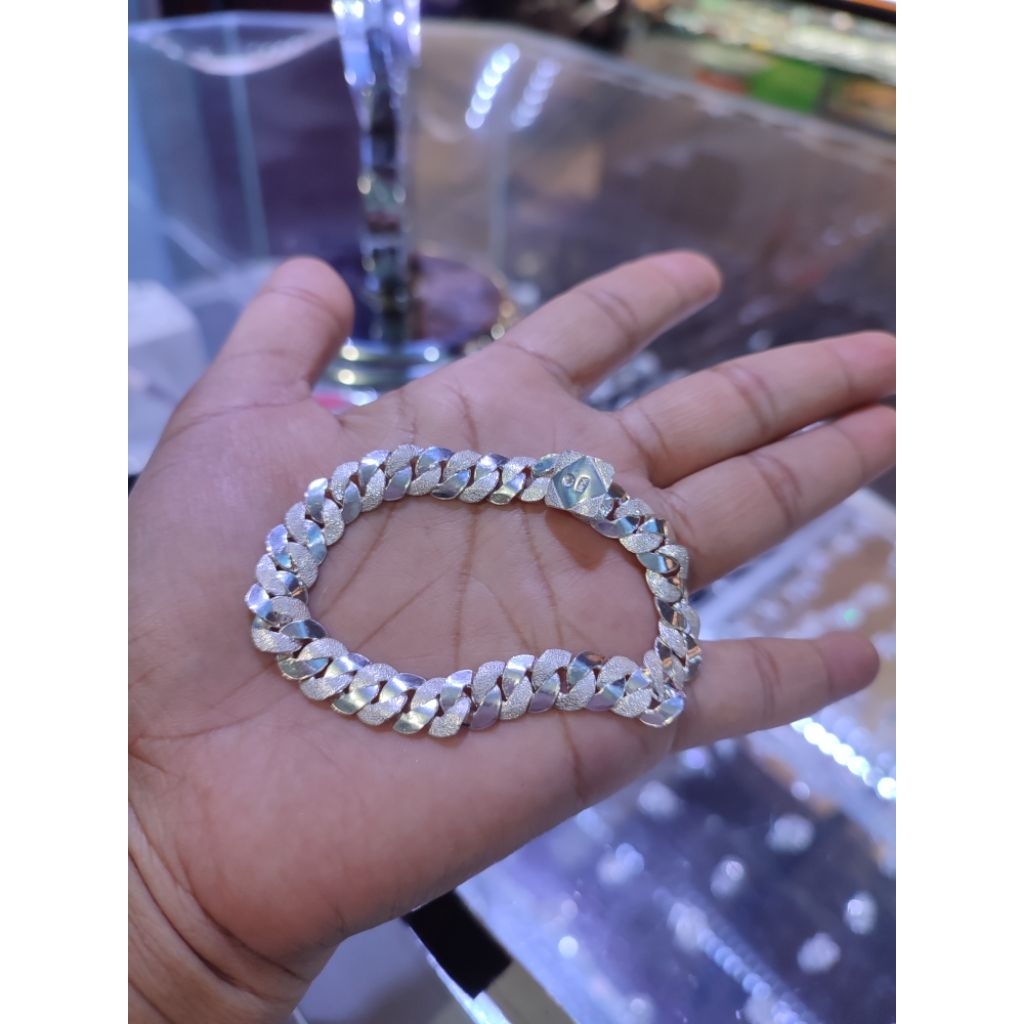 gelang sisik naga perak murni