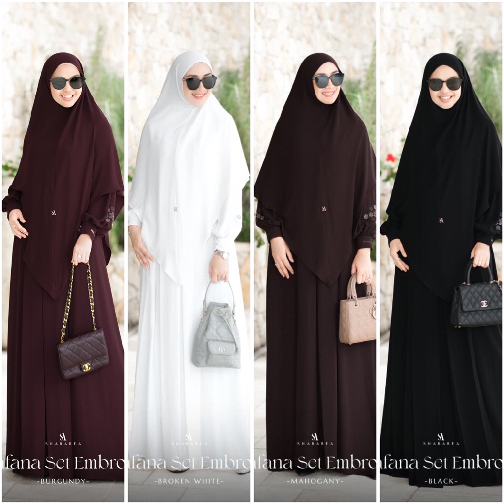 Syarafana set Embroidery(set khimar syarii)by shArarea
