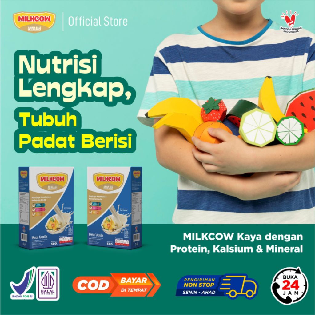 (PROMO) SUSU GEMUK AMPUH MILKCOW SUSU SAPI FULL CREAM Bpom Dan Halal