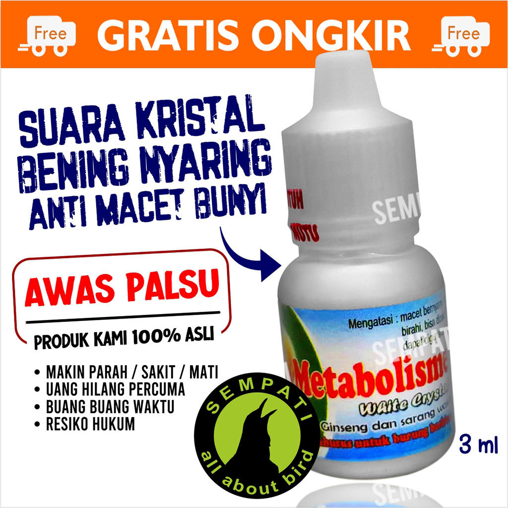 SEMPATI METABOLISME MASTER WHITE CRYSTAL BMW OBAT BURUNG SAKIT MACET BUNYI METABOLISME BIRAHI TIDAK 