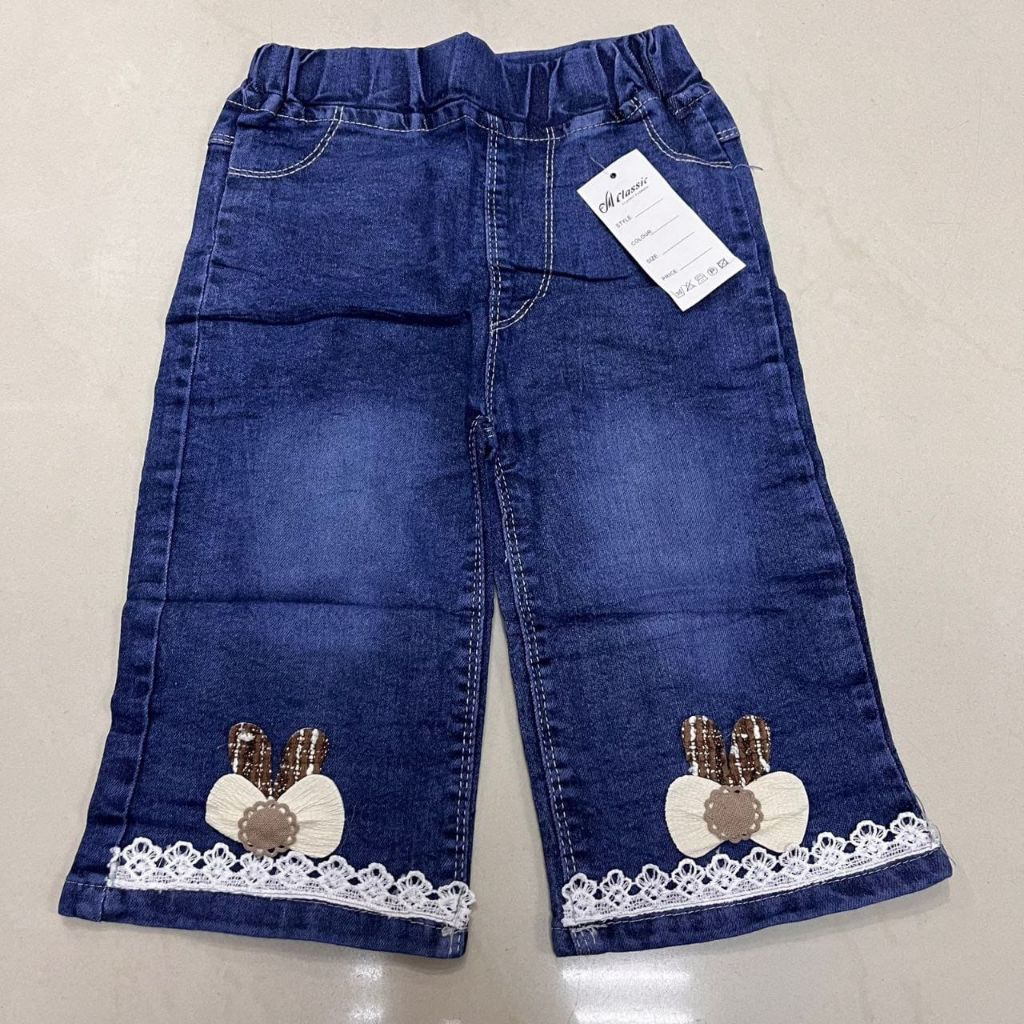 Jeans Kulot Anak Cewek / Celana Jeans Anak Perempuan 7/8 Premium Import