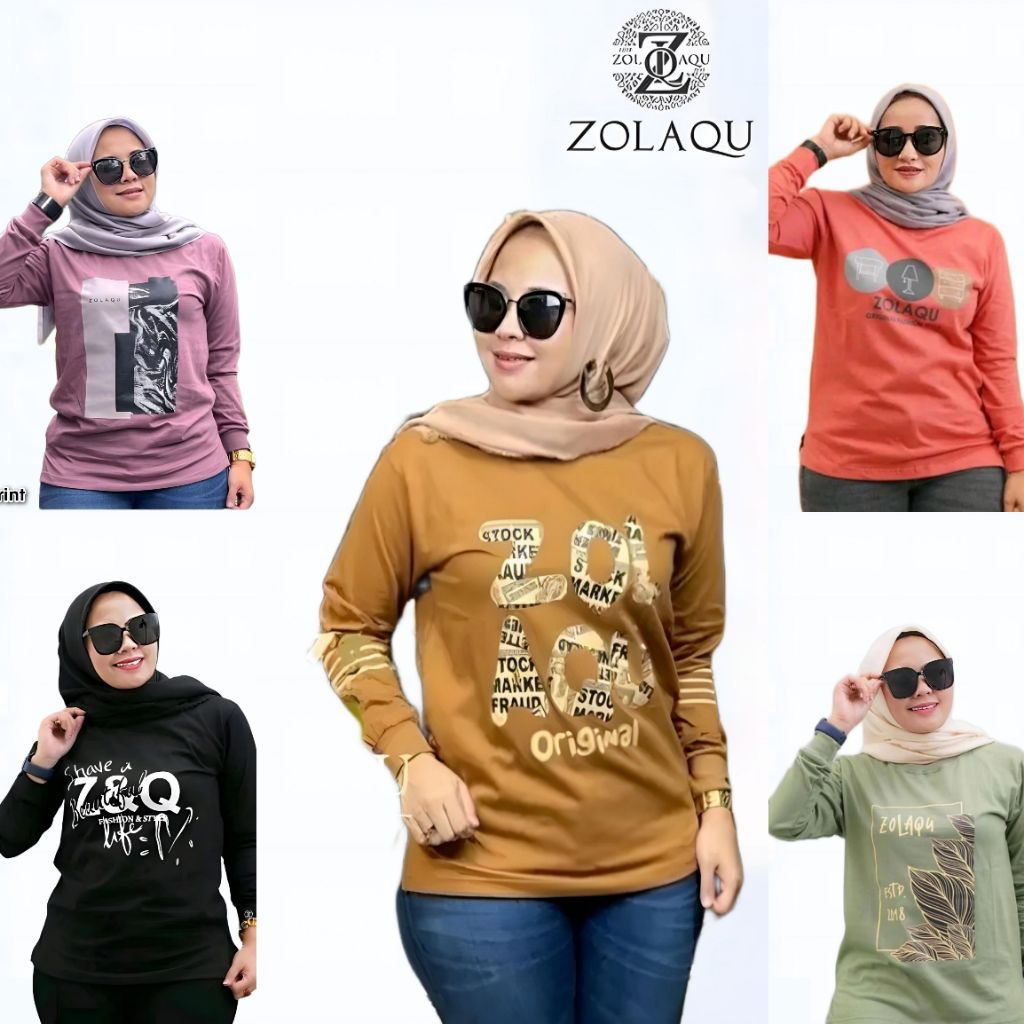 Kaos Zolaqu Original Terbaru Kaos Atasan Wanita Kaos Cewek Kaos Lengan Panjang Kaos Senam Kaos Zumba