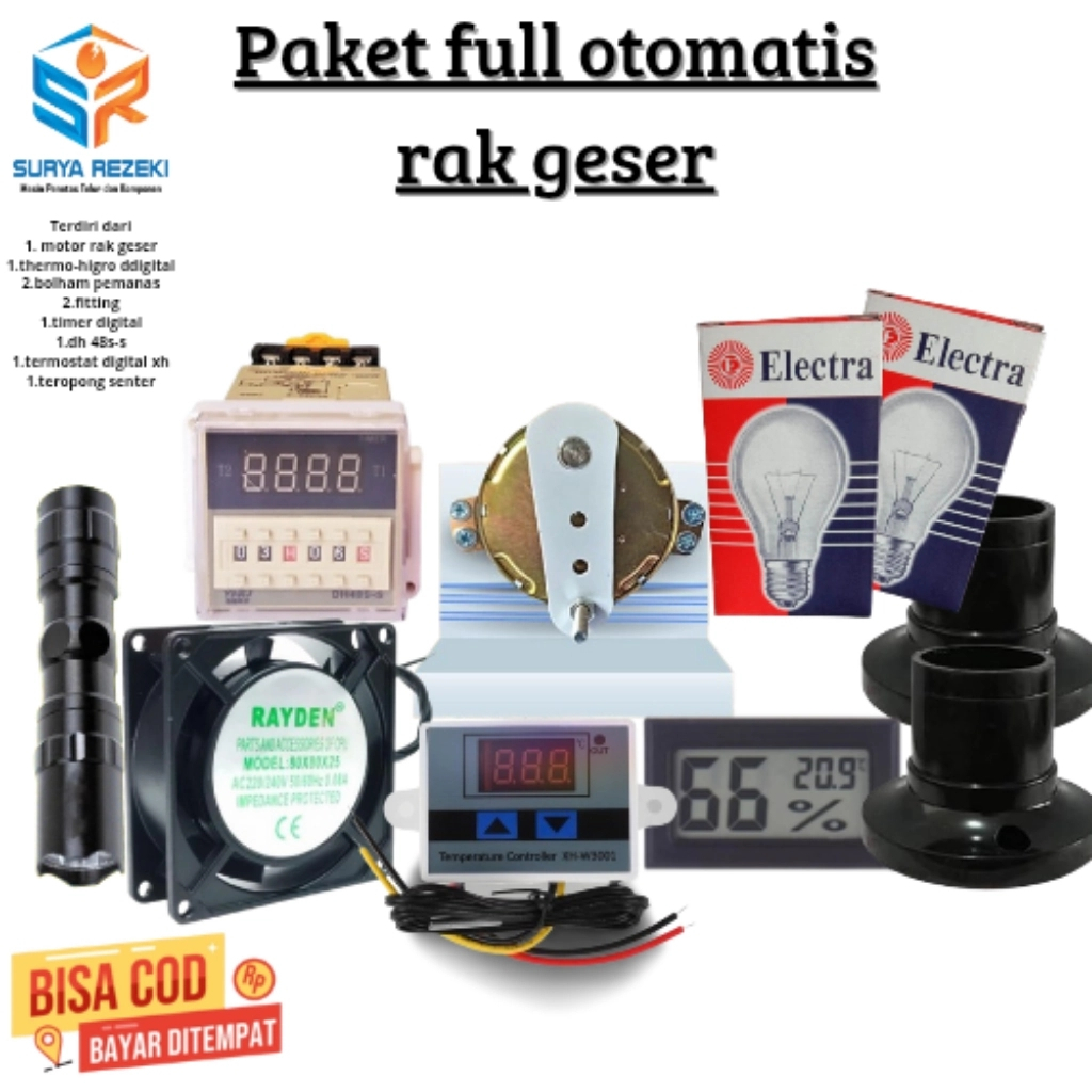 Paket Lengkap Full Otomatis Rak Geser Mesin Tetas Telur Penetas Telur Ayam Bebek Burung Puyuh