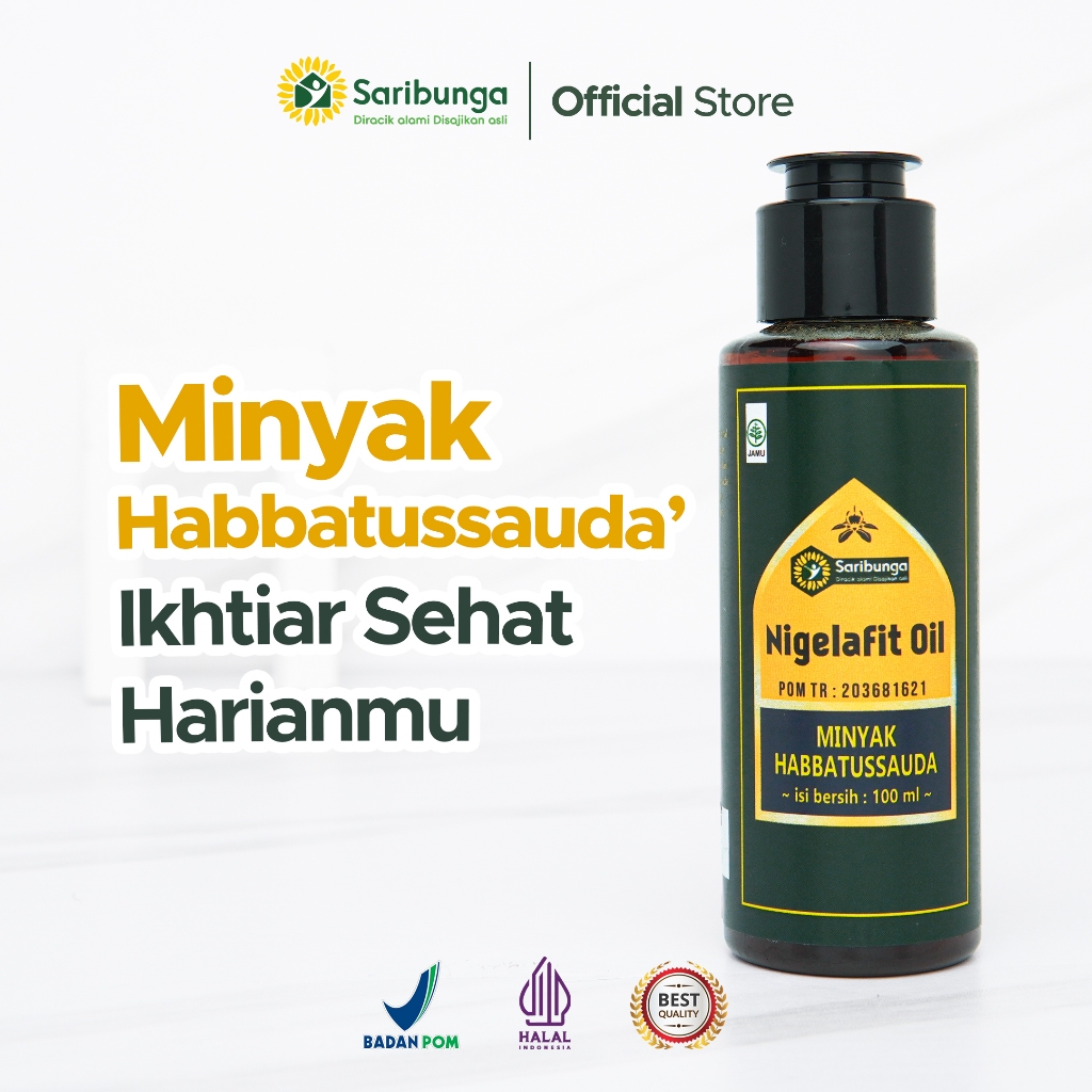 NIGELAFIT OIL SARIBUNGA Kualitas Grade A+ - Minyak Habbatussauda Black Seed Oil Cold Pressed 100ml