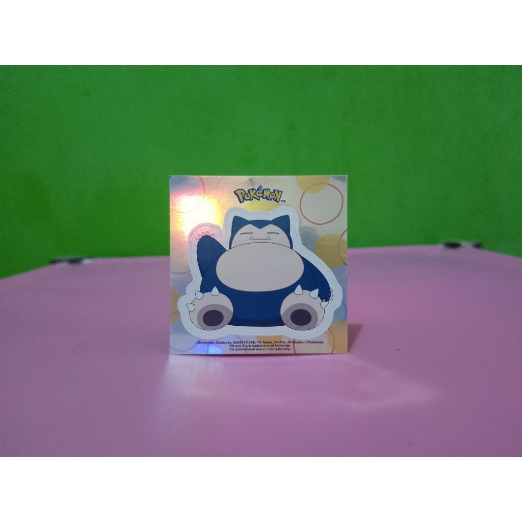 Stiker / Sticker MILKITA x POKEMON - SNORLAX - Nintendo New Murah Retro Vintage Rare Koleksi Mainan 