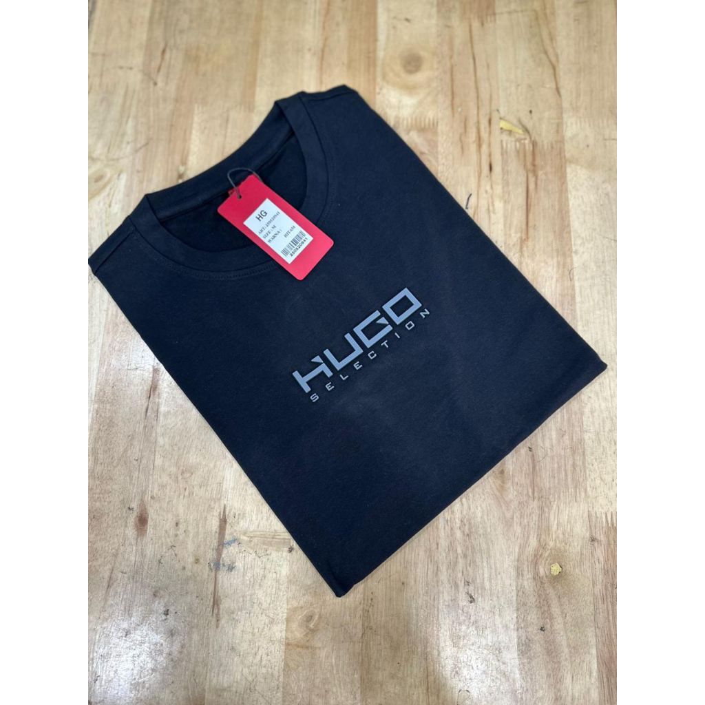 KAOS PRIA HUGO SELECTION SPANDEX TEBAL ORIGINAL 100%