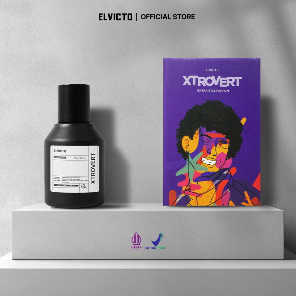 PROMO ELVICTO XTROVERT PARFUM 35ml / Extrait De Perfume / EDP / Parfum Pria Tahan Lama /
