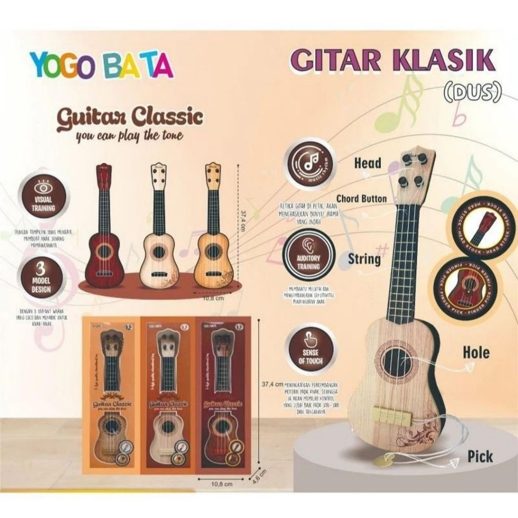 Mainan Gitar Classic/Mainan Gitar Anak/Gitar Ukulele Karakter