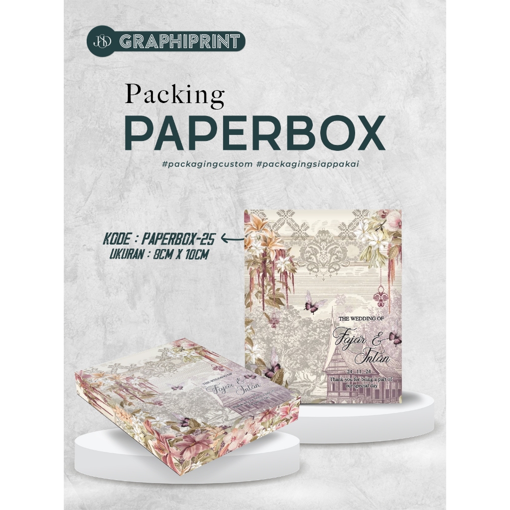 Packaging Souvenir Paper Box Desain Custom | Kemasan Souvenir Dompet Kartu Card Holder