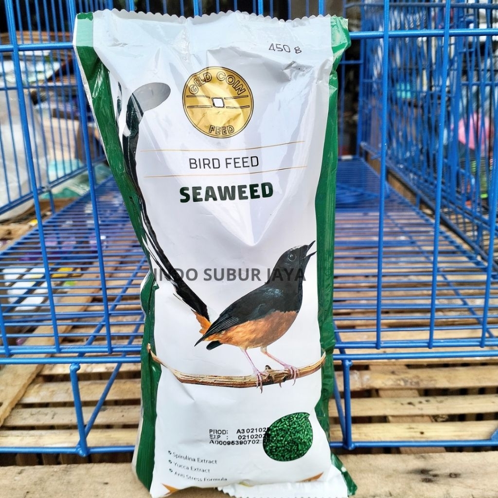 Gold Coin 450 Gram Makanan Burung Murai Batu, Jalak, Kacer, Kapas Tembak
