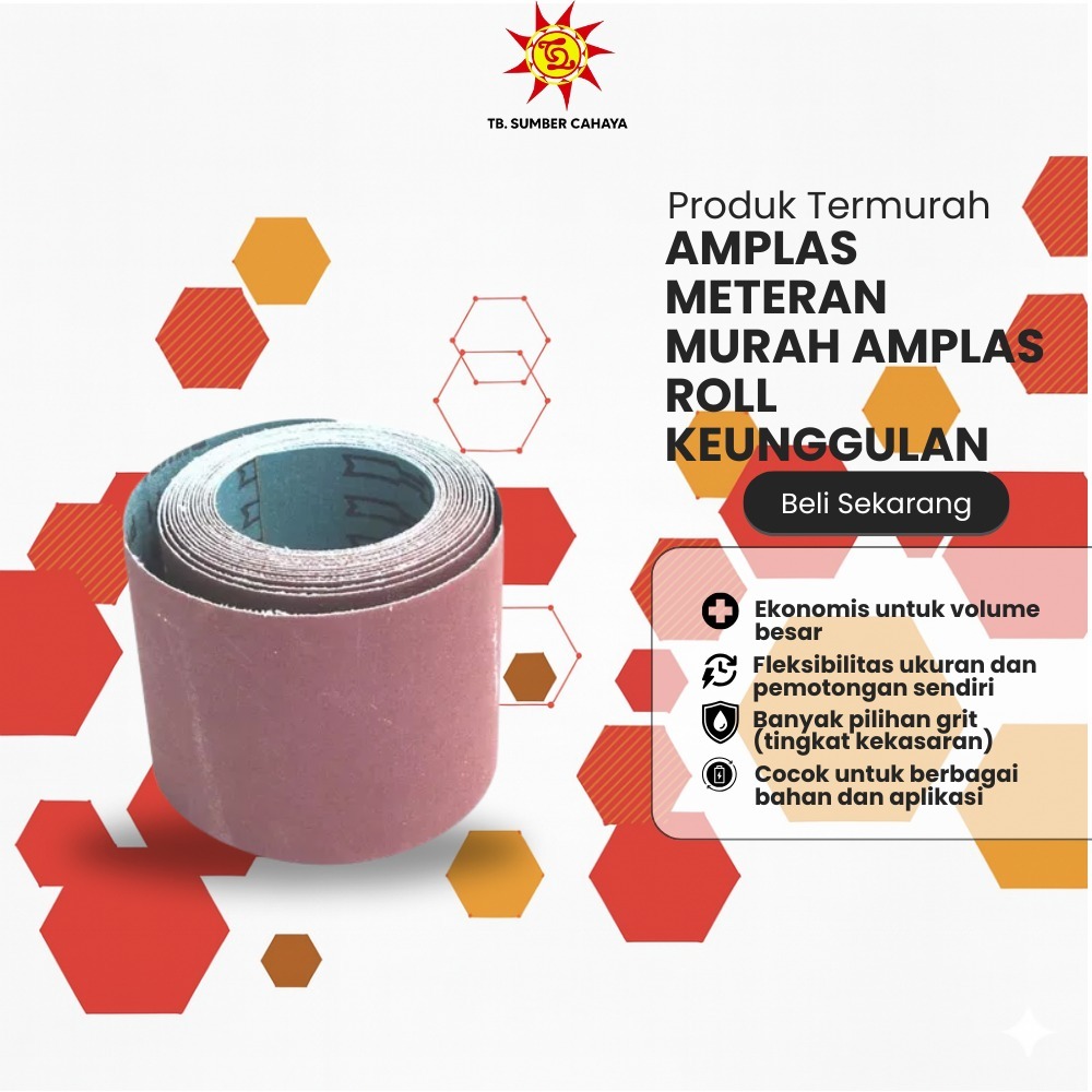 Amplas Meteran Murah Amplas Roll (#80/#240/#60/#100/#320/#180) Amplas METERAN Amplas Kayu