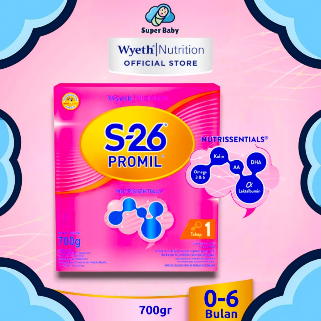 SUSU S26 / S-26 PROMIL TAHAP 1 USIA 0-6 BULAN VANILA 400g / 700g