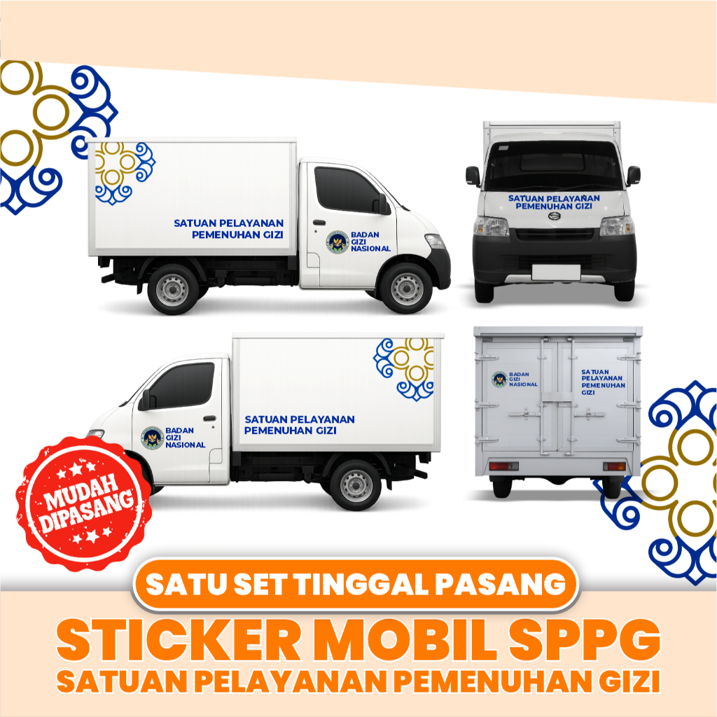 STICKER MOBIL SPPG MBG STIKER CUTTING / STIKER BRANDING / STIKER MOBIL / STIKER MOBIL SPPG / STIKER 