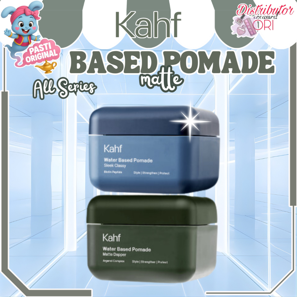 Kahf Water Based Pomade Matte Dapper Sleek Classy Pomade Anti RIbet Hair Styling Rambut Pria 70g
