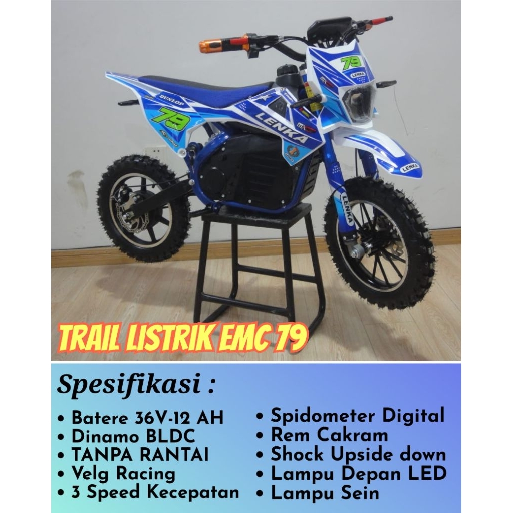 TRAIL MINI  LISTRIK 36 V 800 WATT LENKA EMC11 PCKBE YUKITA 0952 Exotic EMT 2282 PC08 800watt