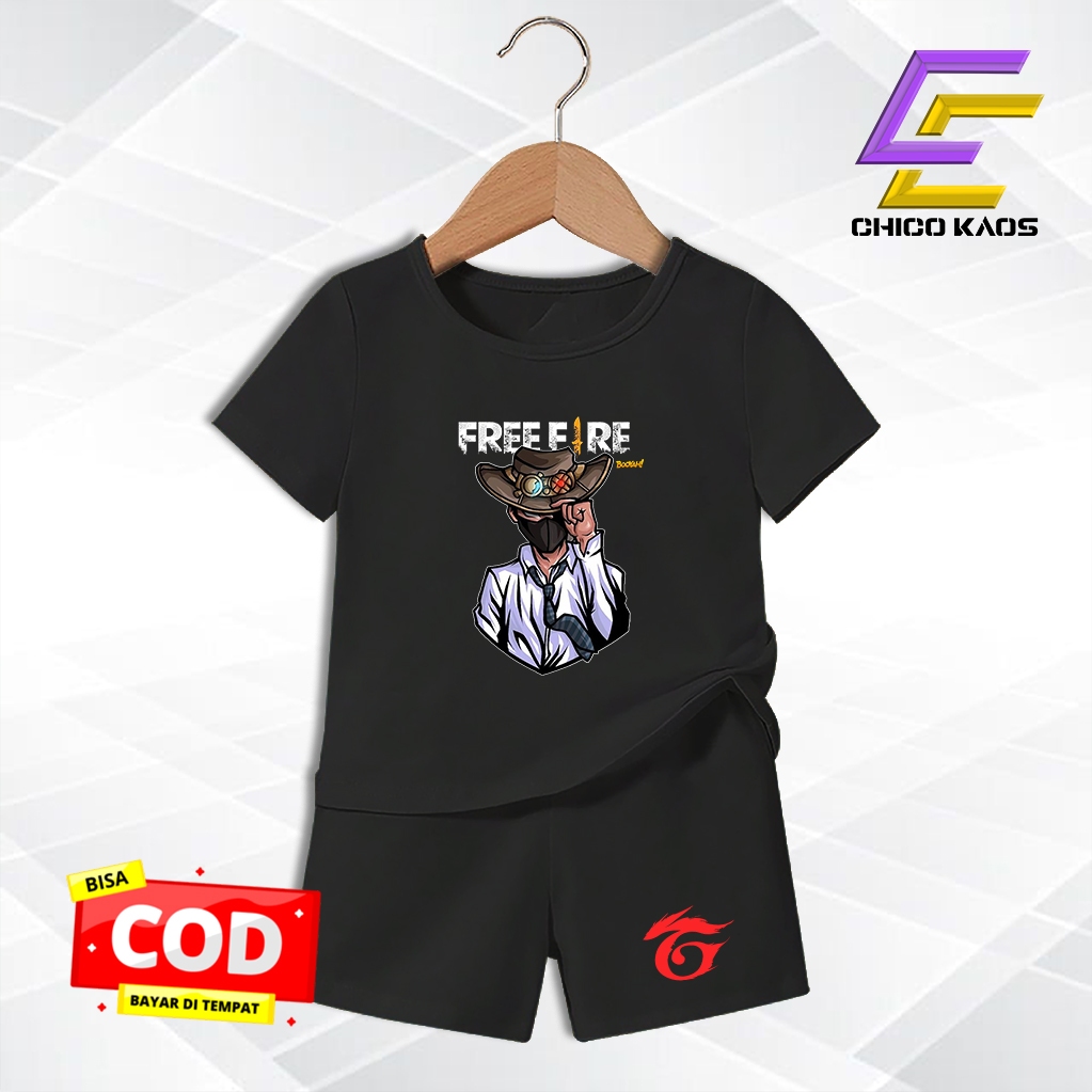 Baju Setelan anak ff koboy anak Laki-laki  - Kaos Distro Karakter ff koboy