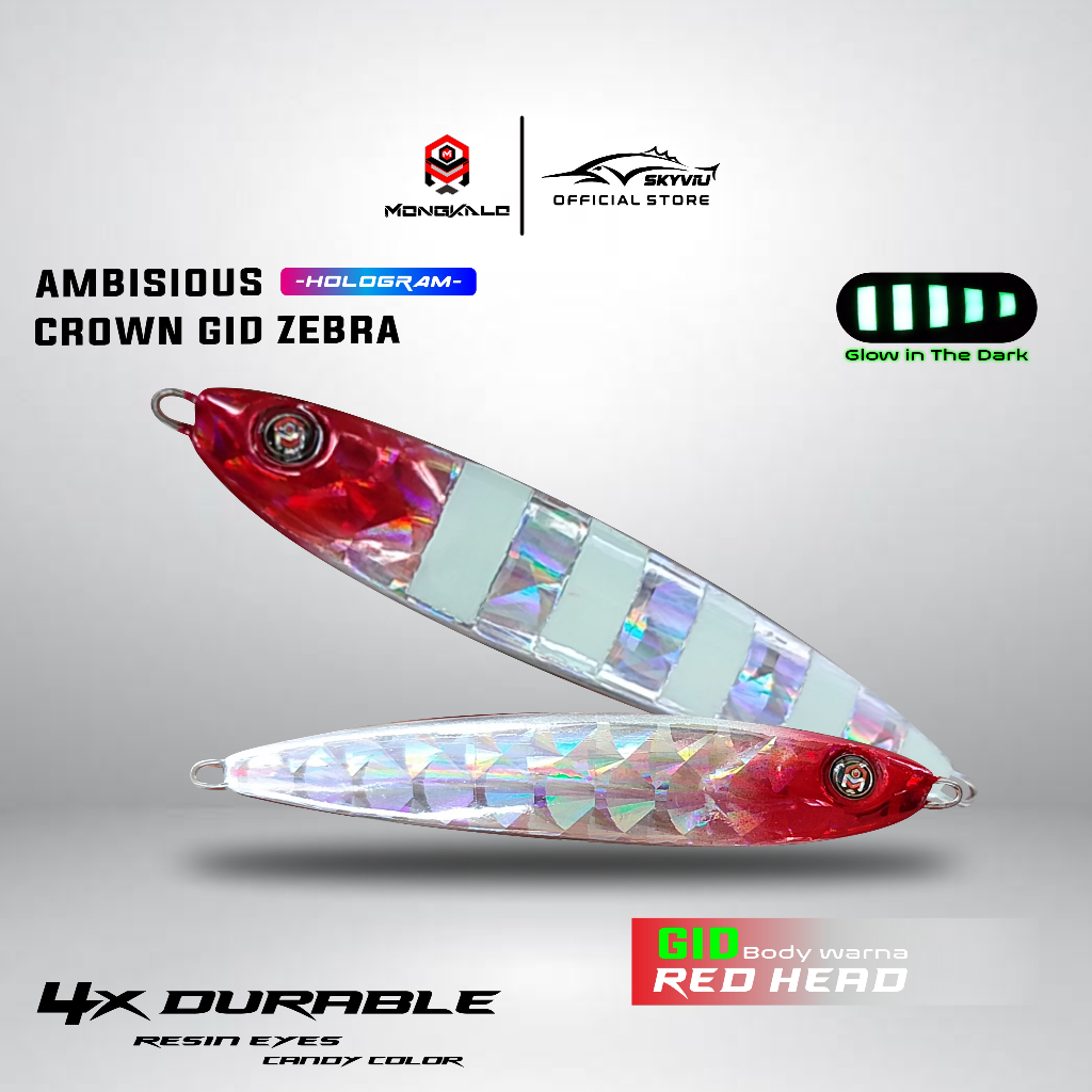 Mongkalo Ambisious Kipas GID-Zebra noMotif Candy 100 Red-Head