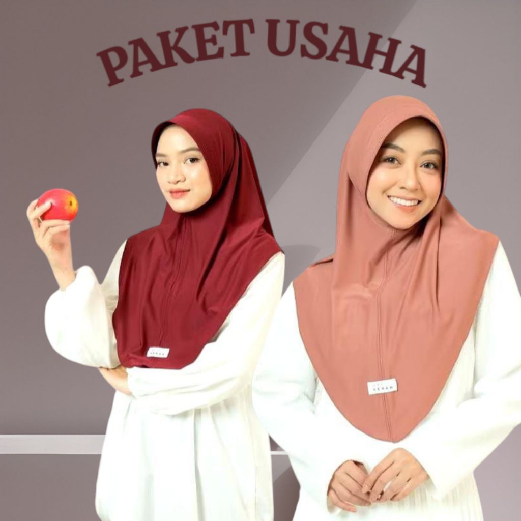 MYKA -Jilbab Instan Kenan Dzevada Daily Pet Size M&L Jersey Premium 10pc