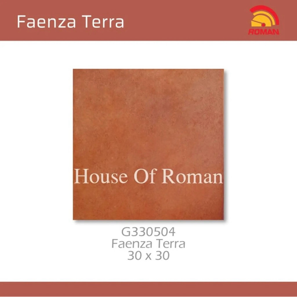 Roman Keramik dFaenza Terra/Keramik Terakota 30x30/Keramik Terakota/Keramik Teras Warna Terakota