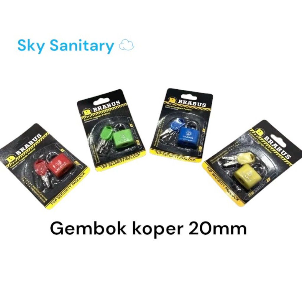 GEMBOK KOPER /GEMBOK TRAVEL 20mm/GEMBOK KECIL/ GEMBOK WARNA WARNI