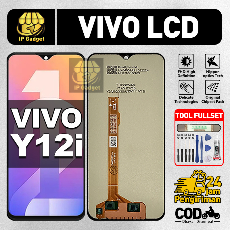 ORI FOR LCD VIVO Y12i Fullset Original LCD HP VIVO Y12i Asli Touchscreen Layar Sentuh HP COD