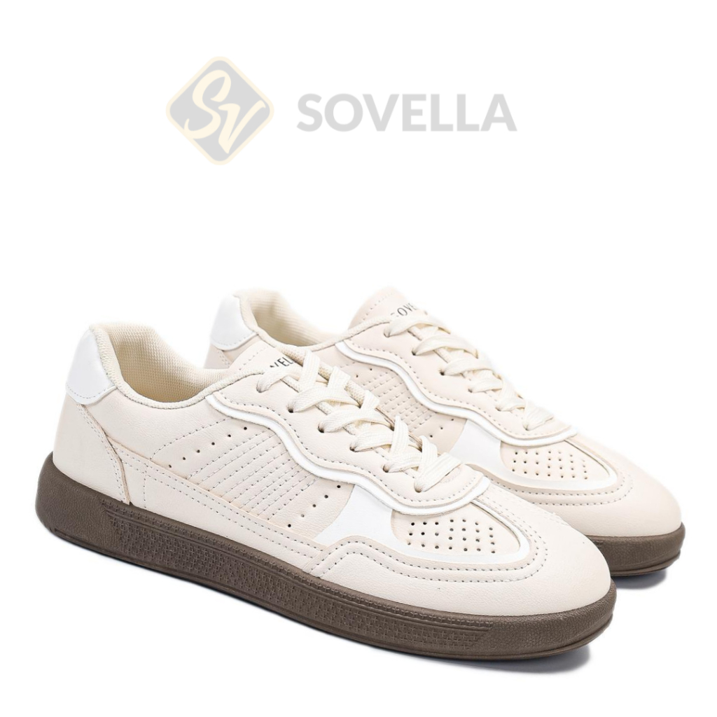 SOVELLA Alexa Sepatu Sneakers Olahraga Sport Kets Putih Hitam Wanita