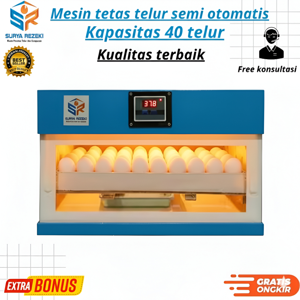 MESIN TETAS TELOR SEMI OTOMATIS KAP 40 TELOR SEMI OTOMATIS MANUAL