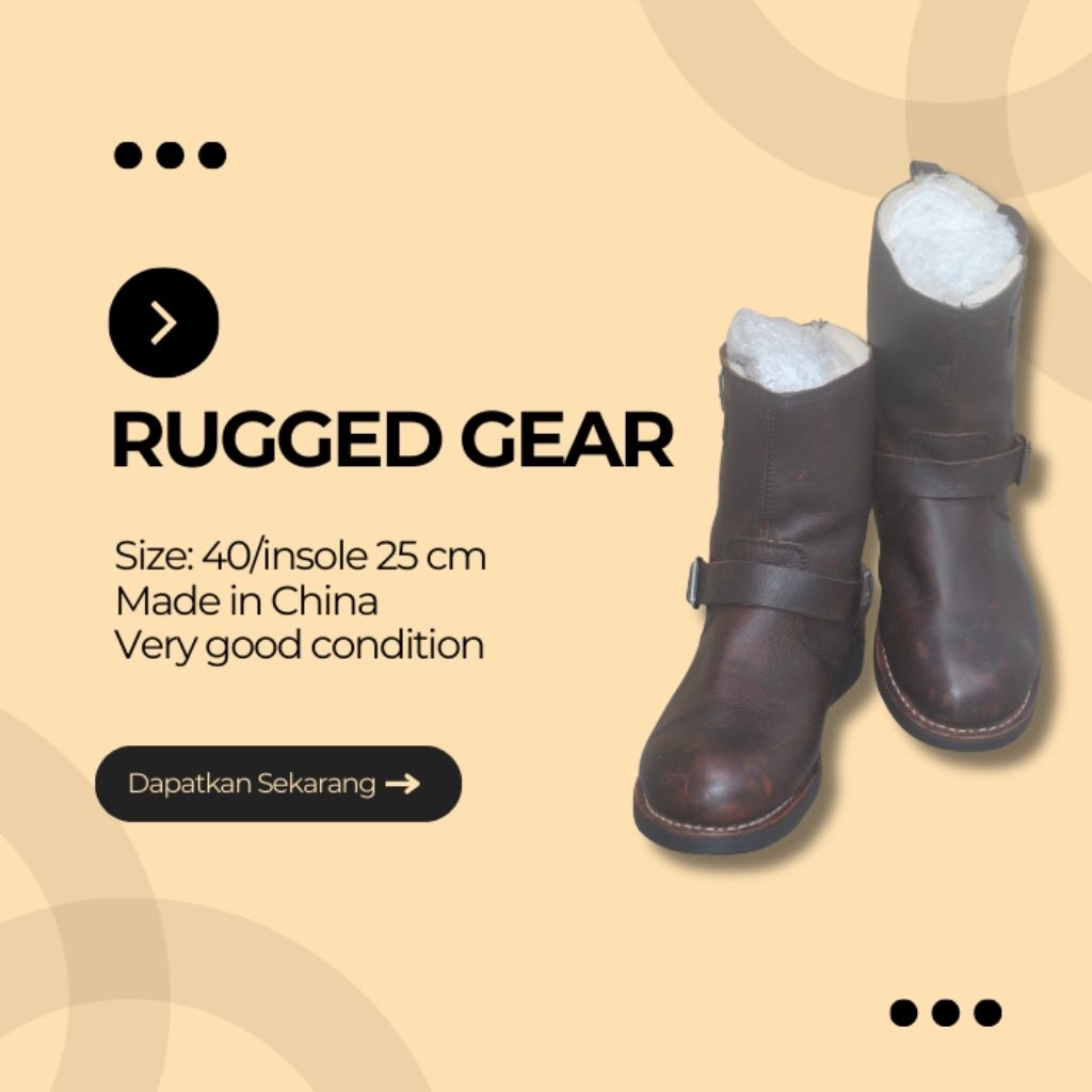 Rugged Gear Engineer Boots