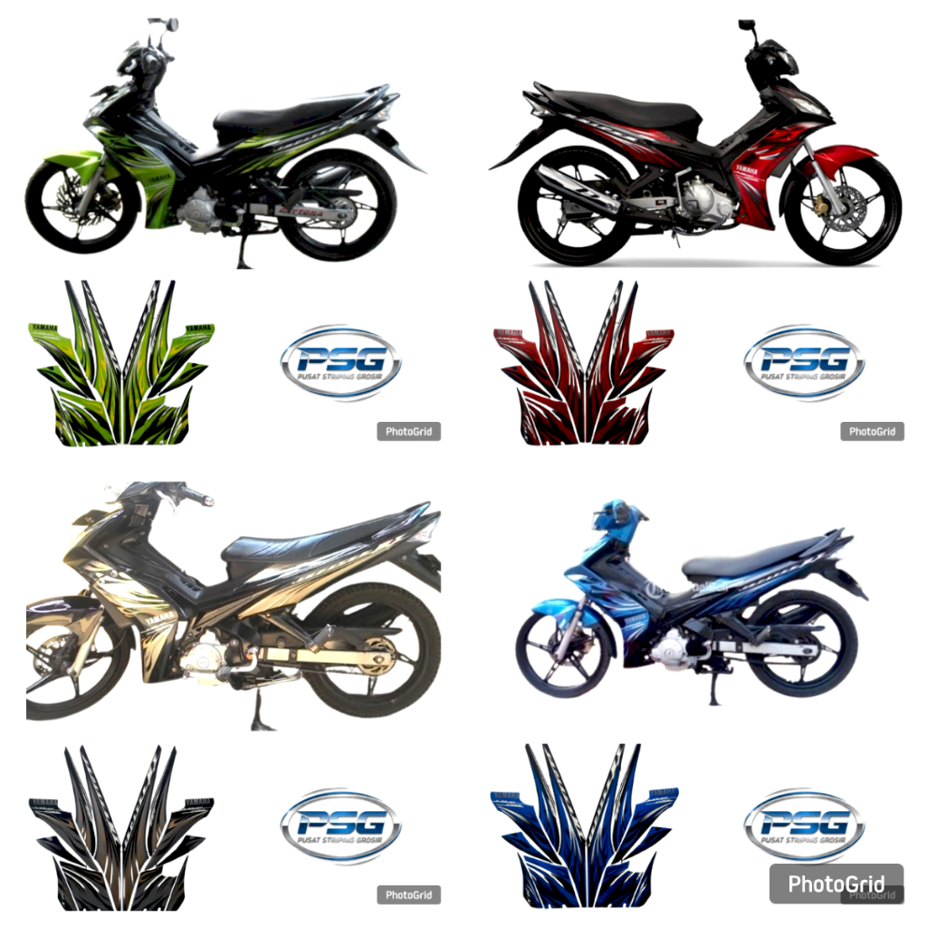 STIKER STRIPING LIS LES BODY MOTOR YAMAHA JUPITER MX 2009 2010 STANDAR FULLSET