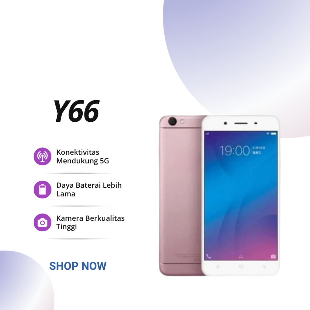 HP SMARTPHONE ANDROID VIVO Y66 RAM 4GB+64GB GARANSI 1 TAHUN