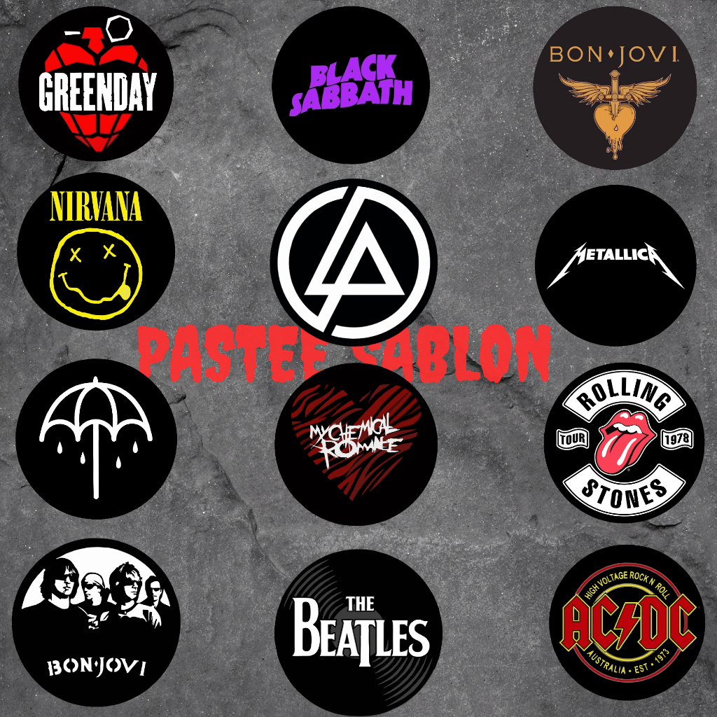 Stiker Kain Baju Sablon Setrika DTF Logo Band Patch Emblem Logo