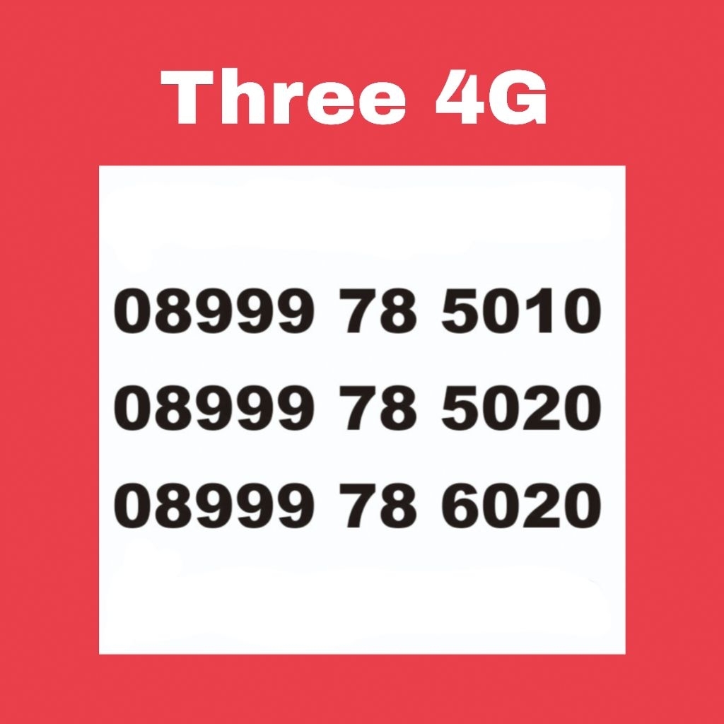 Nomor cantik tri 11Digit triple 999 chip support sinyal 5G