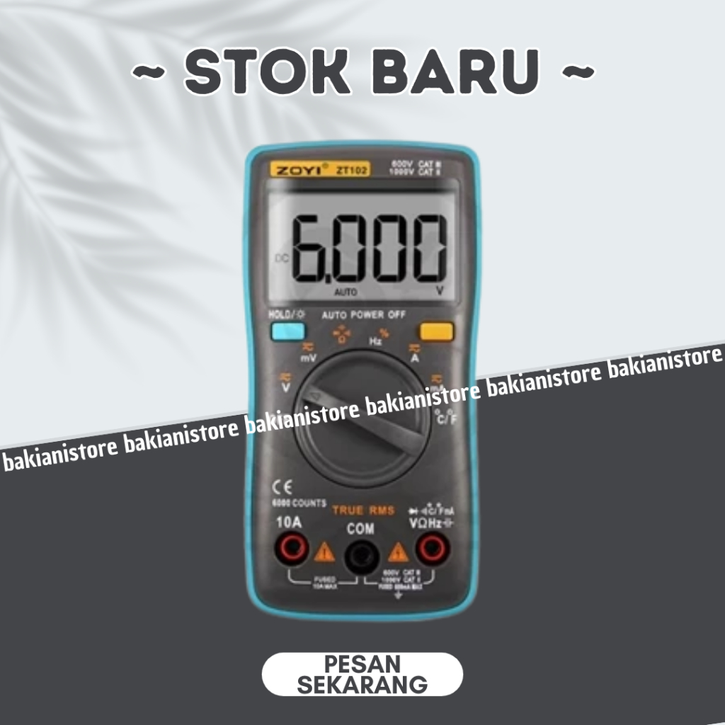 Multitester Digital Zoyi Zt102 Original / Avometer Digital Zoyi / Zotek Zt102