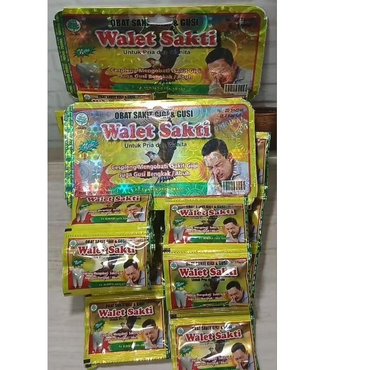 Walet sakti untuk pria dan wanita cespleng mengobati sakit gigi  juga gusi bengkang / abuh 1 renceng