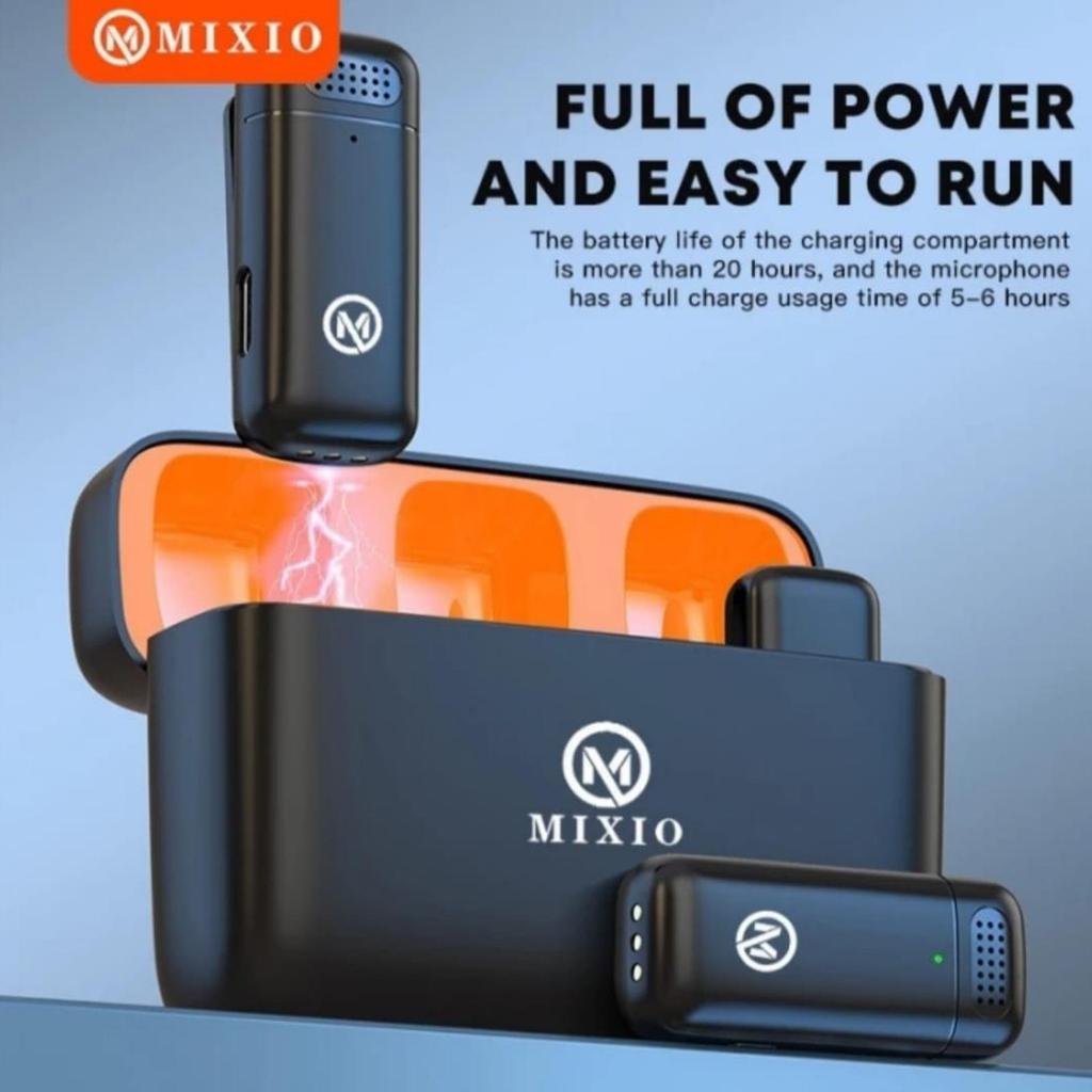 mixio W12 Mikrofon Nirkabel Lavalier Ganda