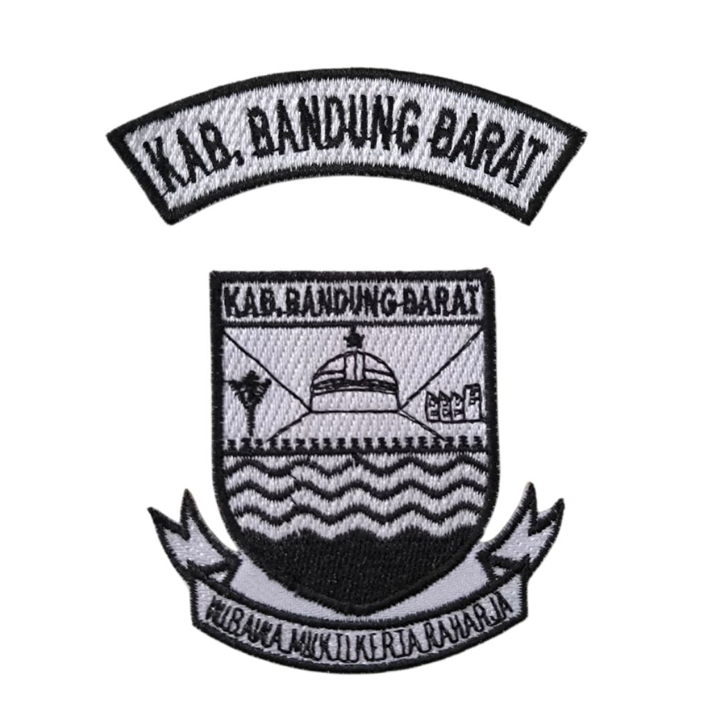 BORDIR ATRIBUT ASN PNS KORPRI LOGO LOKASI KABUPATEN BANDUNG BARAT PUTIH