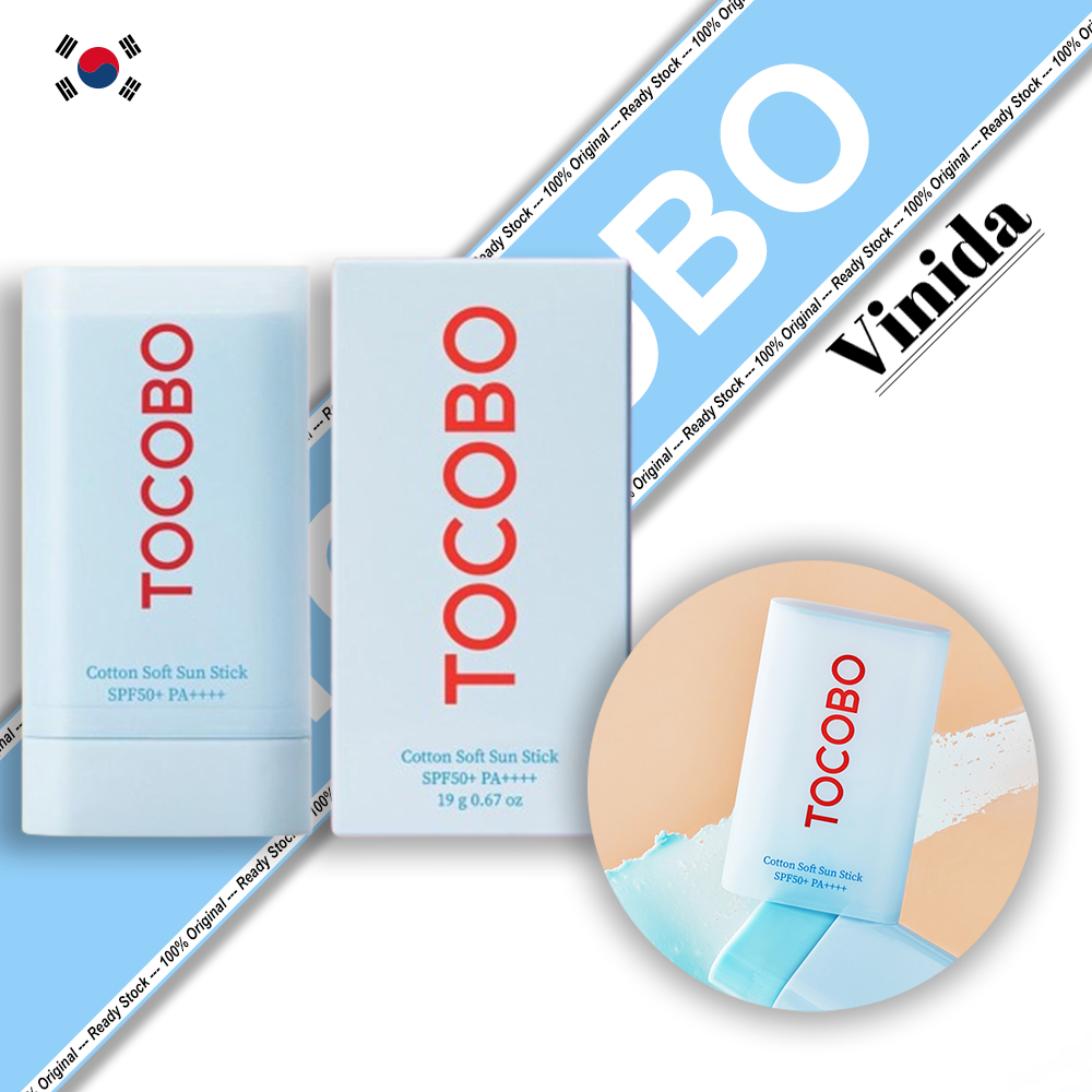 TOCOBO Sun Stick, Tocobo Cotton Soft Sun Stick SPF50+ PA++++ Lembut Dan Praktis Sunscreen Wajah