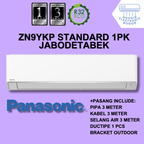 FREE PASANG + AKSESORIS AC Panasonic 1 PK ZN9 STANDARD Grosir Elektronik Bogor