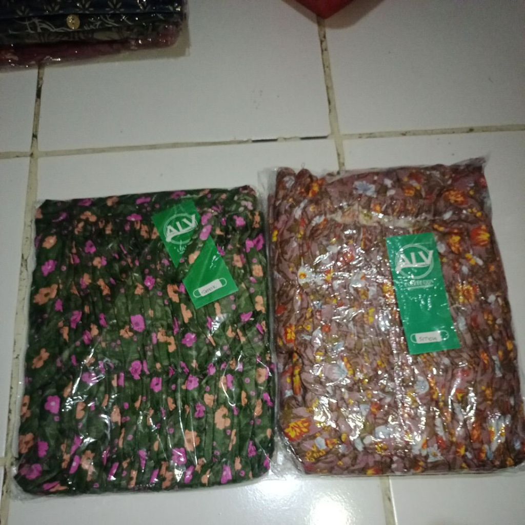 daster smok motif bunga daster kekinian