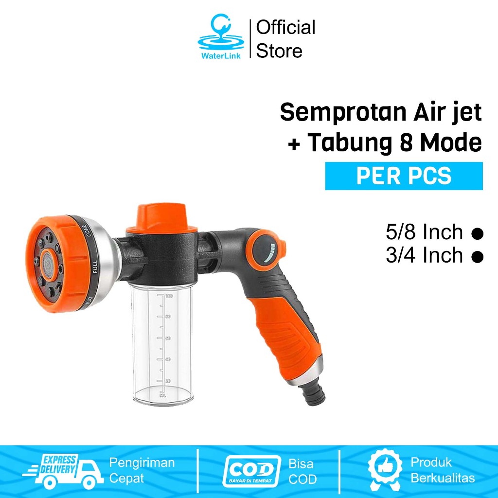 WATERLINK Semprotan Air Cuci Motor Cuci Mobil Semprotan Air Dispenser Sabun Nozzle Sprayer Salju Cuc
