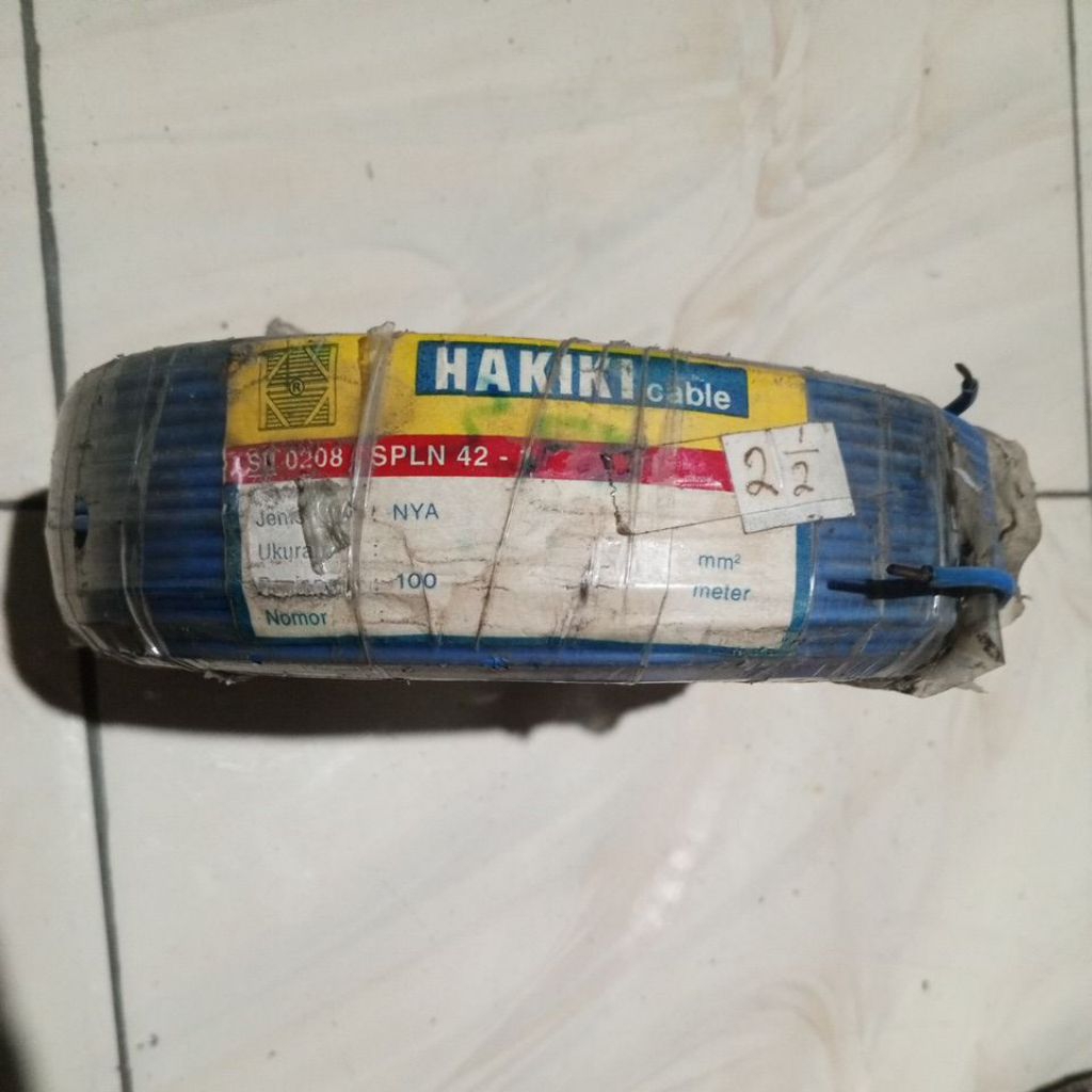 HAKIKI kabel NYA Tunggal 1×2,5 100meter full warna Biru