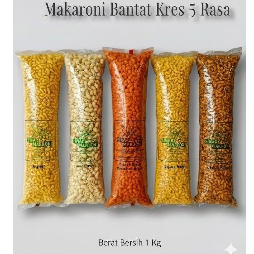 makaroni bantat original 1bal/ makaroni pipa bantat 1kg/ makaroni bantat asin gurih/ makaroni  snack