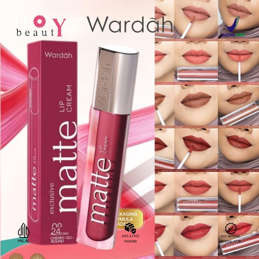 WARDAH Exclusive Matte Lip Cream 4gr | Lip Cream Wardah | Lip Matte Wardah