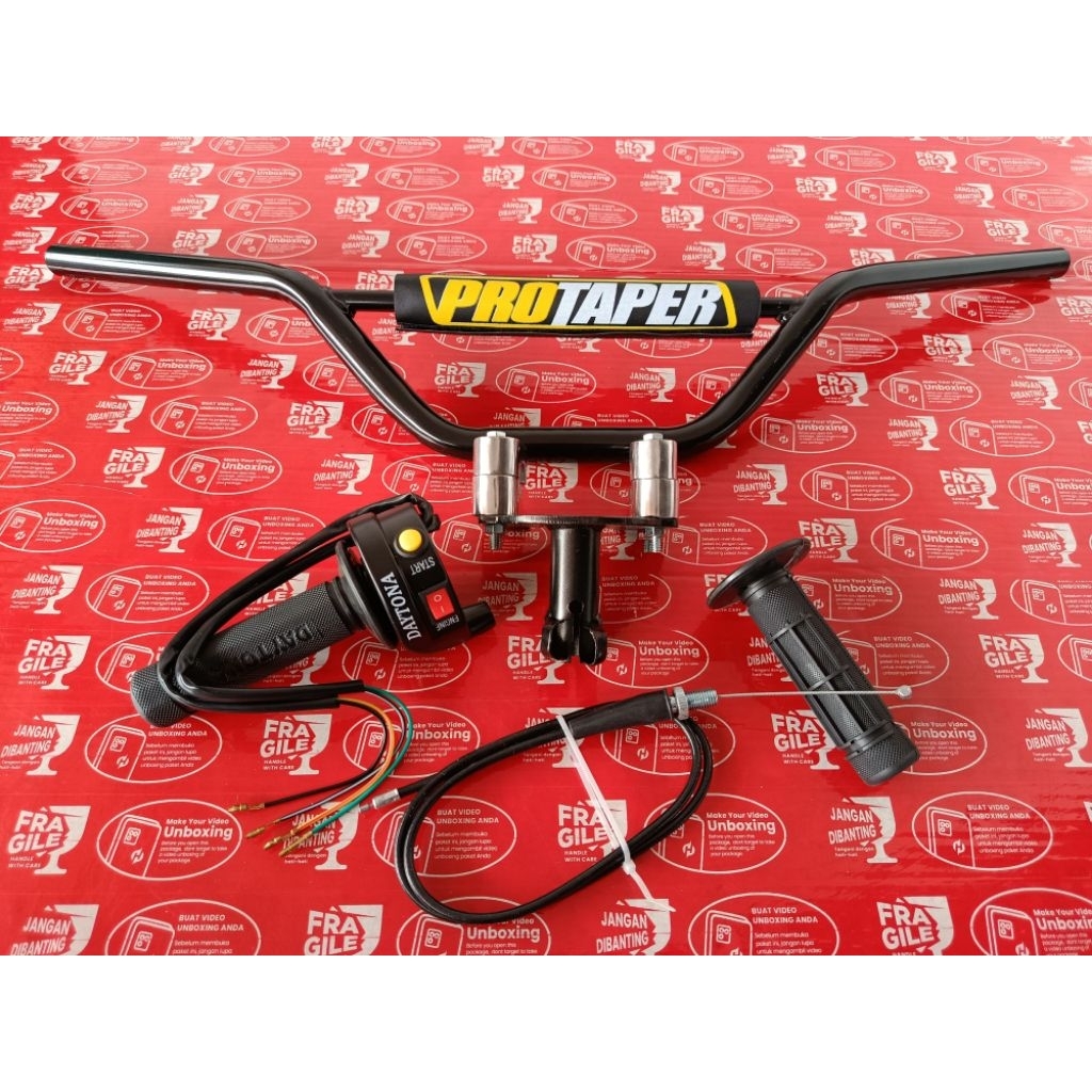 PAKET HEMAT 3in1 stang trail untuk semua jenis motor Honda Yamaha Suzuki Honda supra x supra fit rev