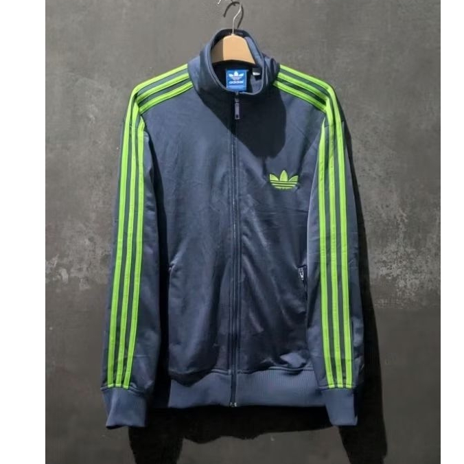 Tracktop adidas Blue Grey stripe green stabilo