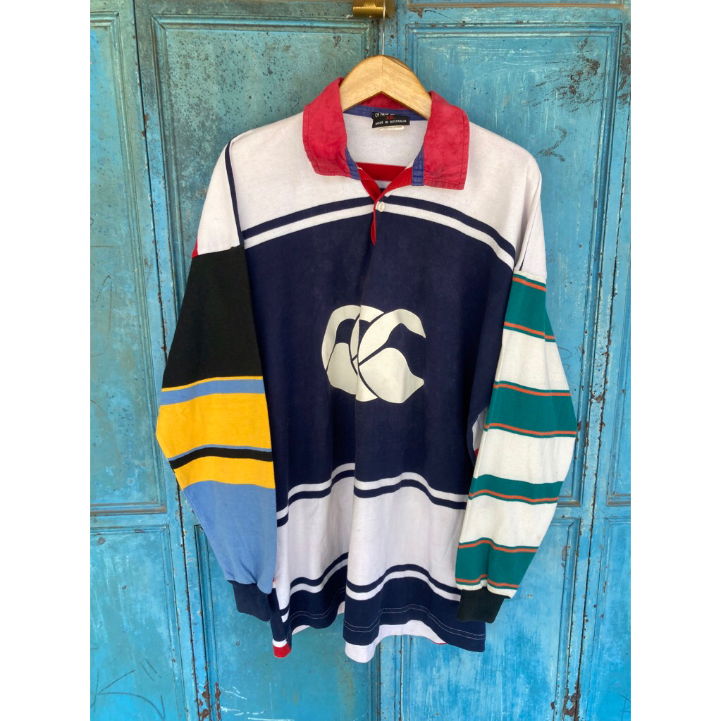 Vintage Canterbury of New Zealand Rugby Shirt – Color Block Long Sleeve Polo