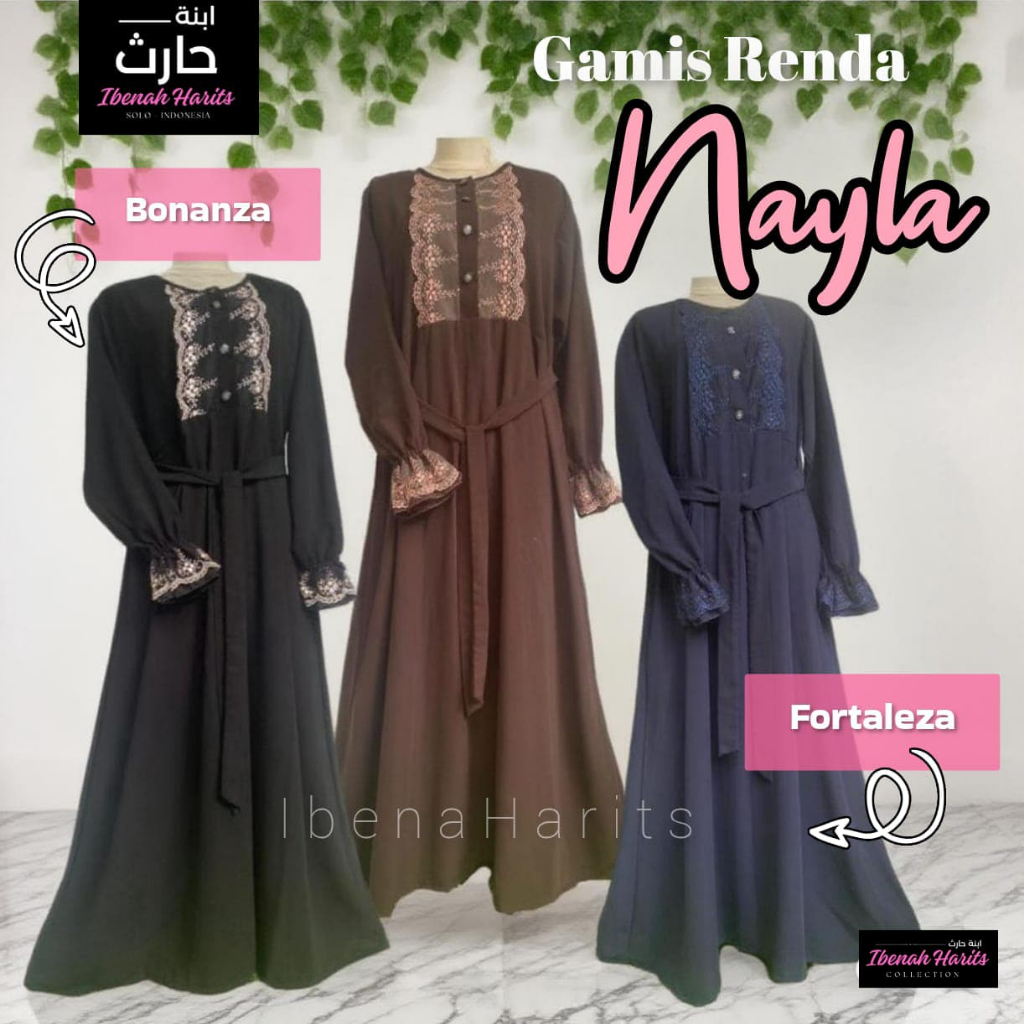 Gamis Renda Premium JETBLACK BONANZA / FORTALEZA PREMIUM By Ibenaharits