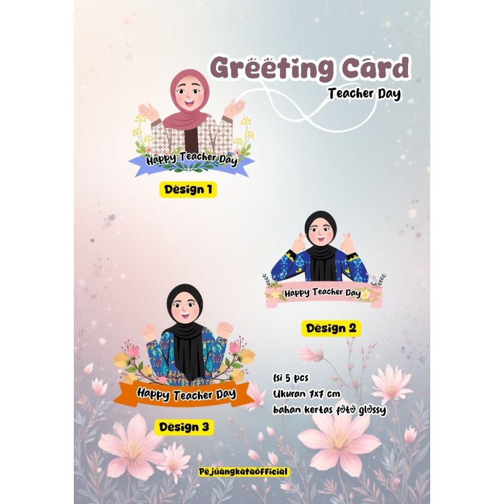 Greeting card/Hang Tag Hari Guru/Happy Teacher Day