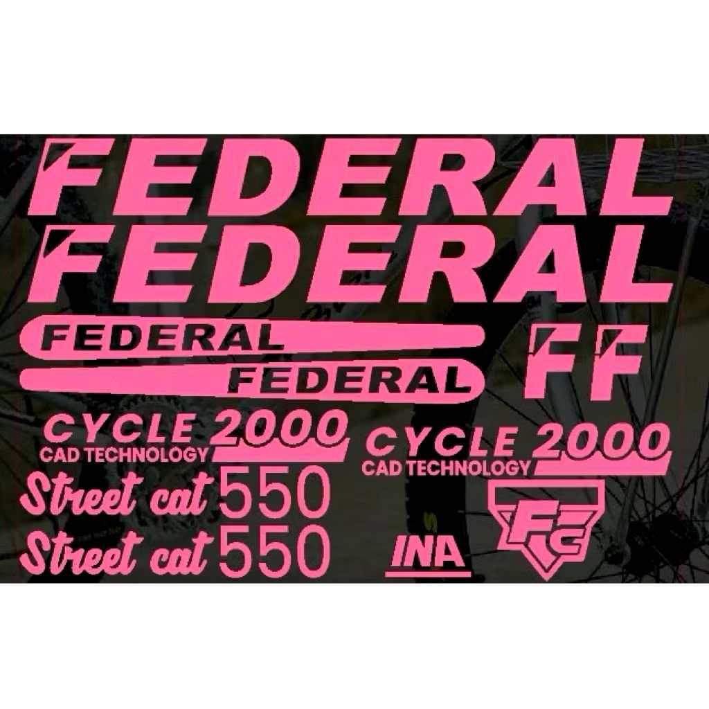 Sticker stiker sepeda FEDERAL street cat 550 cutting