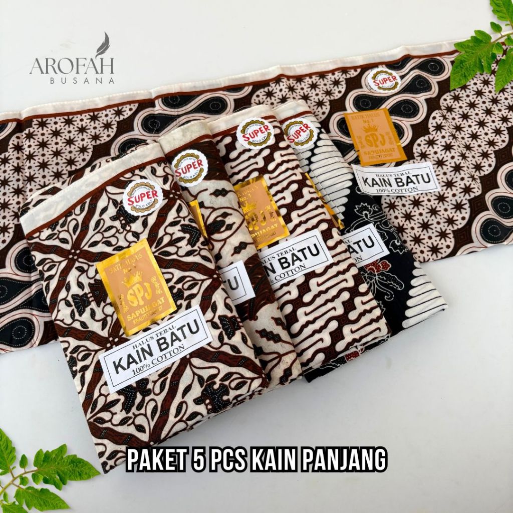 kain jarik PAKET HEMAT 5 PCS kain panjang buat melahirkan, kain jarik original asli pekalongan cap c